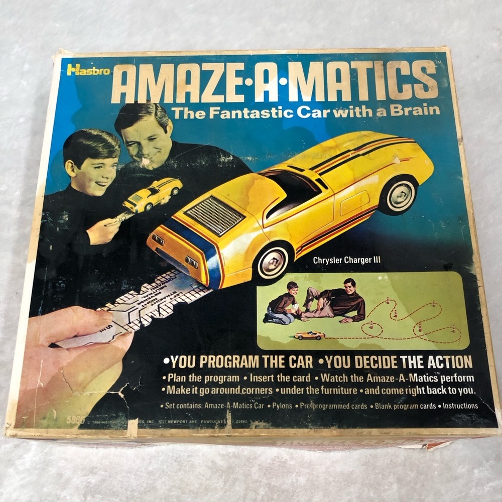 Vintage Hasbro Amaze-A-Matics Chrysler Charger lll car with a brain untested